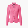 Damen Blazer Regular Fit Business mit Reverskragen und Knopfverschluss