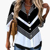 Damen Bluse mit Blumendruck Langarm Casual Elegantes Oberteil