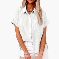Damen Bluse mit Rundhalsausschnitt in Lässigem Stil für Alltag