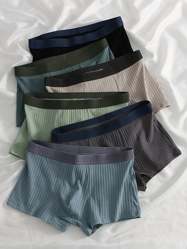 Herren Boxershorts Set aus Ultraweichem Modal mit Rippstruktur, 6er-Pack