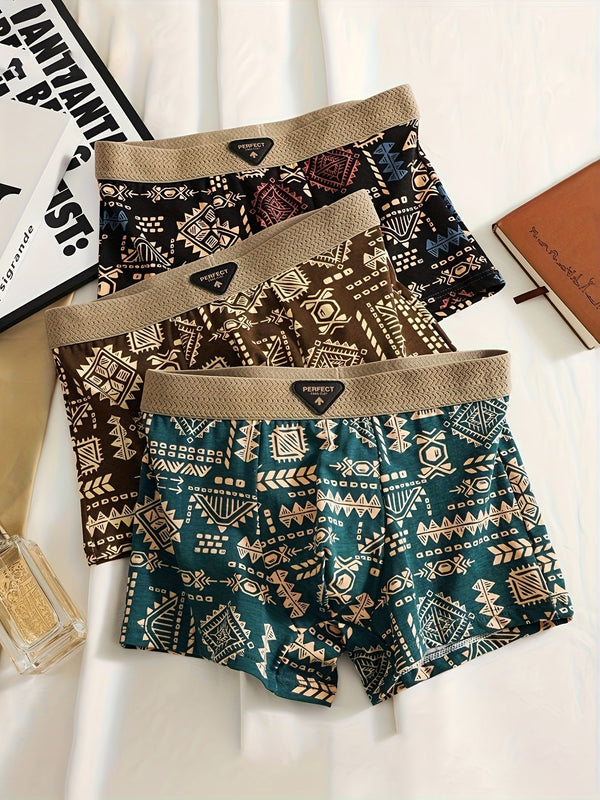 Boxershorts Set mit Aztekischen Grafiken und Hohem Tragekomfort