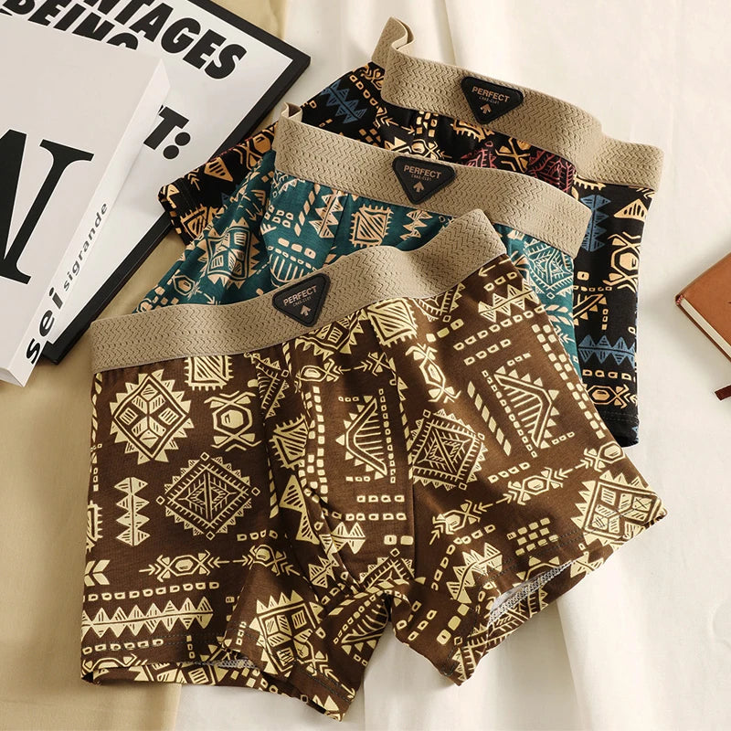 Damen Boxershorts Set mit Aztekischen Grafiken und Hohem Tragekomfort 3