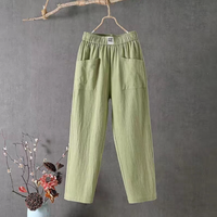 Stoffhose Damen Elastischer Bund Luftige Sommerhose für Alltag & Freizeit Komfort