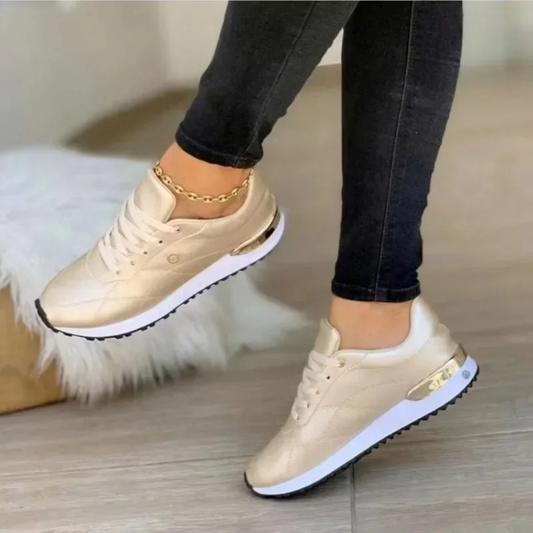 Damen Sneaker | Luxuriöse Lederschuhe mit Bequemer Passform | Stilvolle Sneakers für Alltag und Freizeit 0