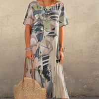 Damen Kleid Relaxed Fit Freizeit mit auffälligem Print