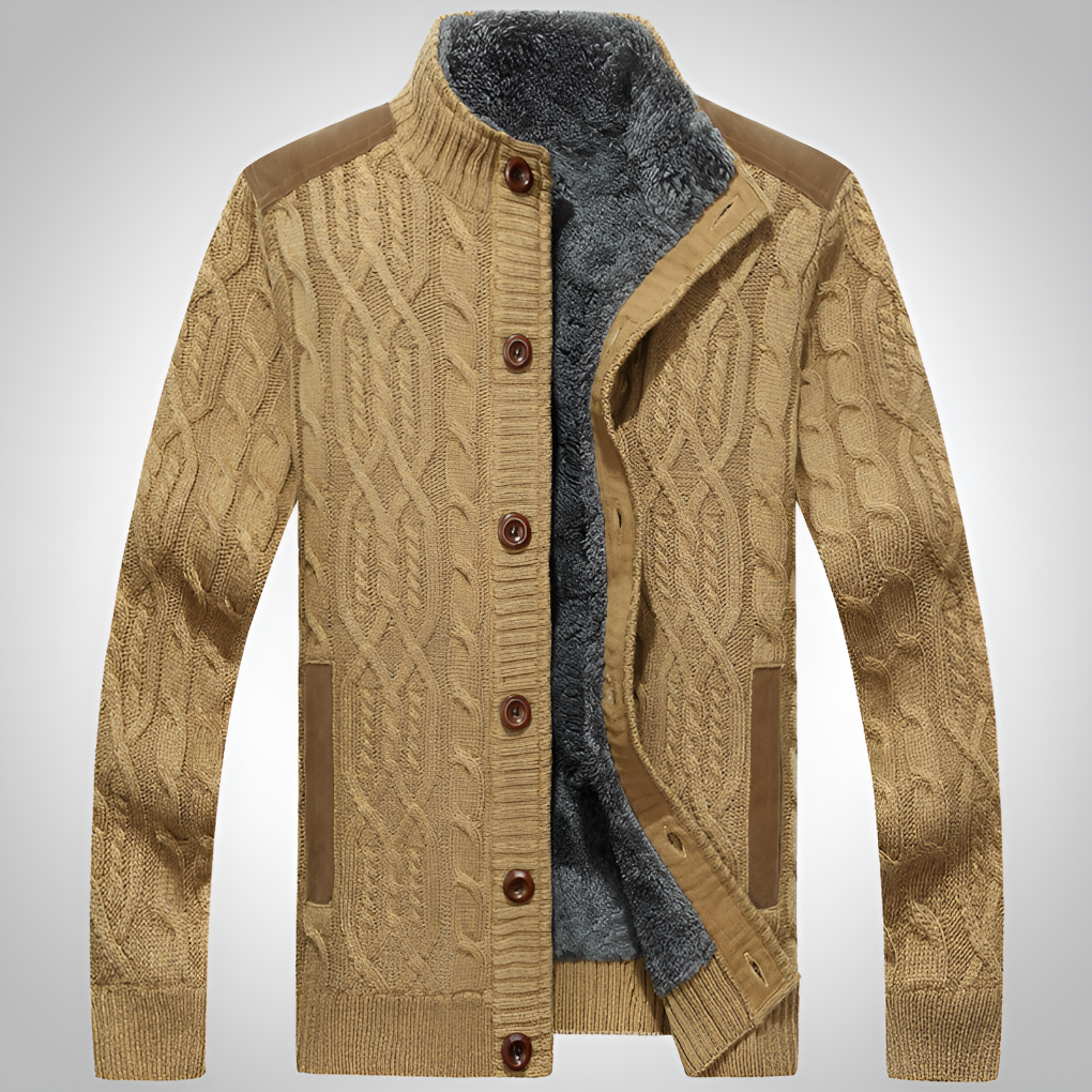 Strickjacke Thermo Jacke Herren Regular Fit Winter Freizeit