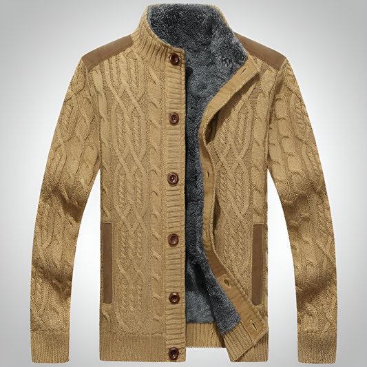 Strickjacke Thermo Jacke Herren Regular Fit Winter Freizeit