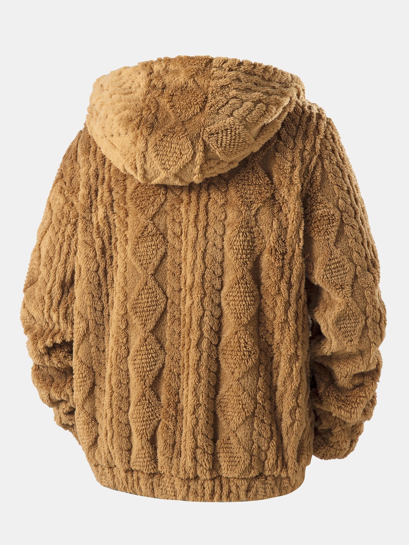 Alonzo™  Geometrischer Jacquard Teddy Kapuzenpullover