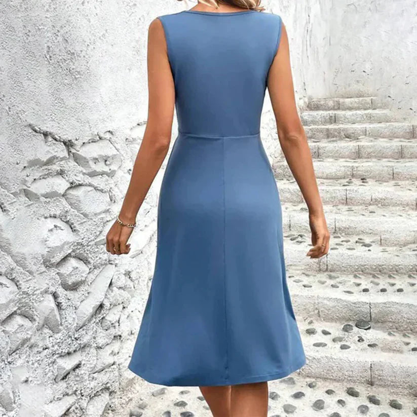 Sommerkleid Damen Regular Fit Knielang Freizeit