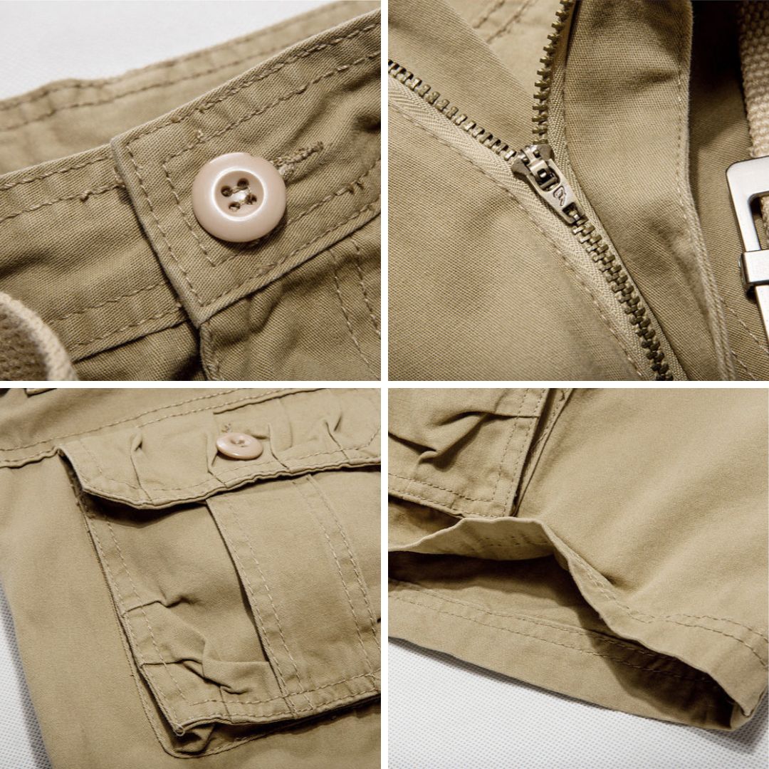 Edmund Zuverlässige Cargo-Shorts mit Gürtel und Taschen für Herren 7