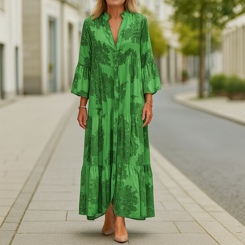Elegante Kleider Damen | Festliches Blumenkleid mit Fließendem Schnitt | Ideal für Hochzeitsgast und Besondere Anlässe 2