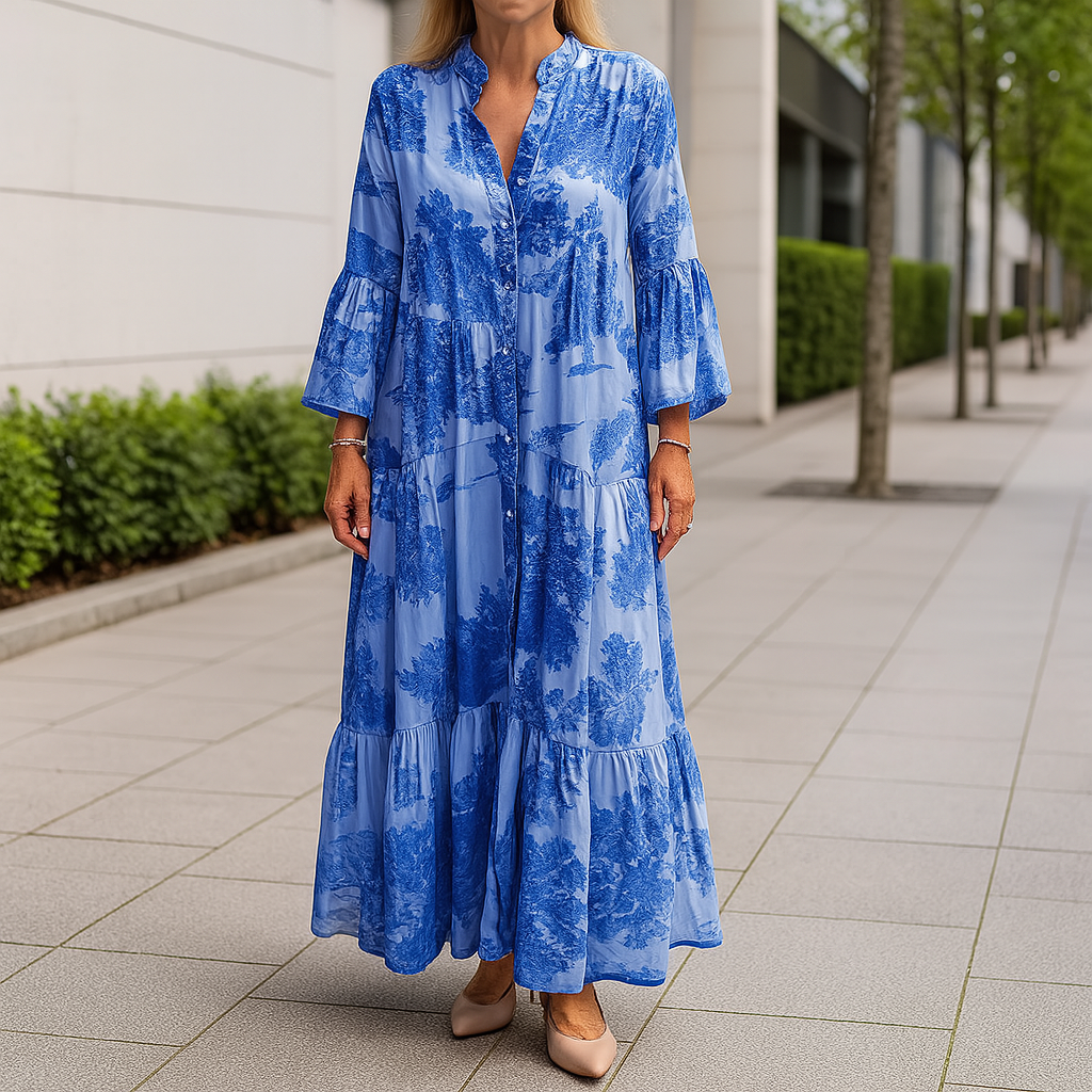 Elegante Kleider Damen | Festliches Blumenkleid mit Fließendem Schnitt | Ideal für Hochzeitsgast und Besondere Anlässe 3