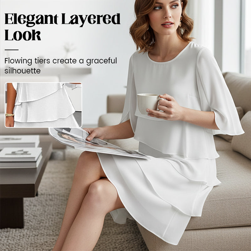 Elegante Kleider Damen | Puffärmel Kleid aus Hochwertigem Stoff | Vielseitig für Festliche Anlässe 2