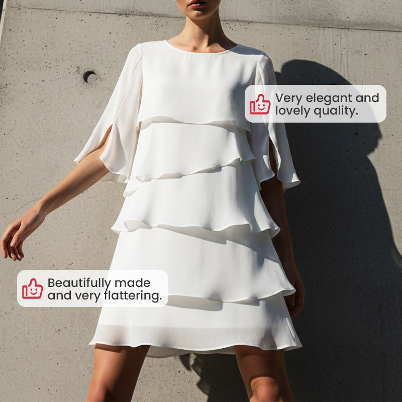 Elegante Kleider Damen | Puffärmel Kleid aus Hochwertigem Stoff | Vielseitig für Festliche Anlässe 4