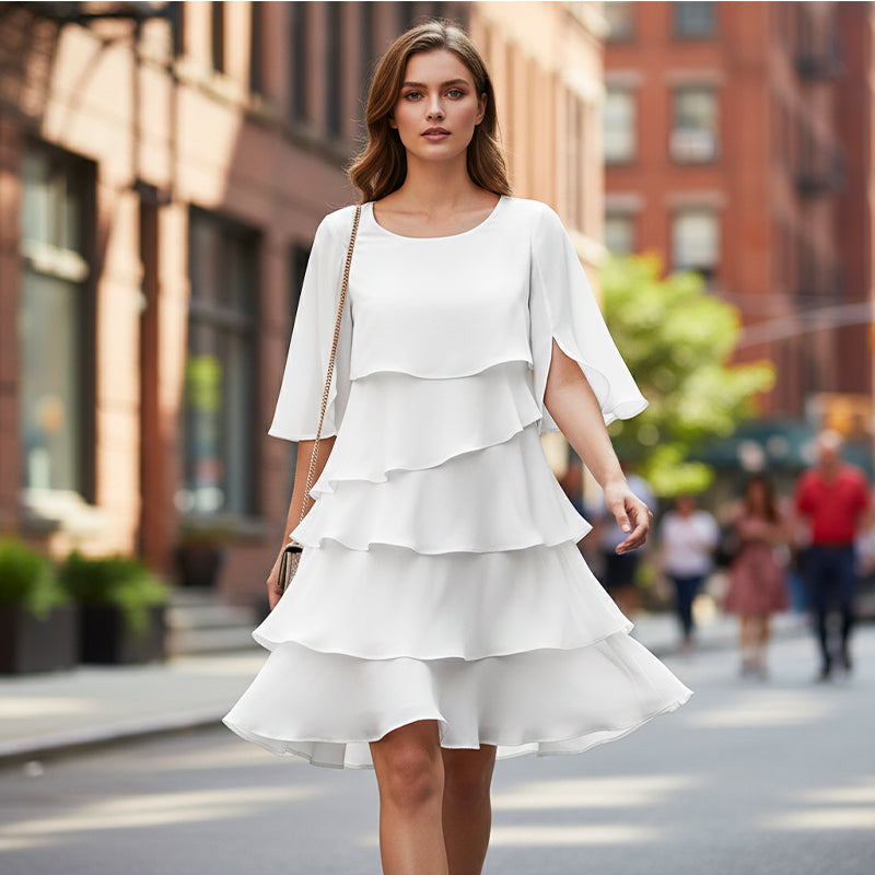 Elegante Kleider Damen | Puffärmel Kleid aus Hochwertigem Stoff | Vielseitig für Festliche Anlässe 6