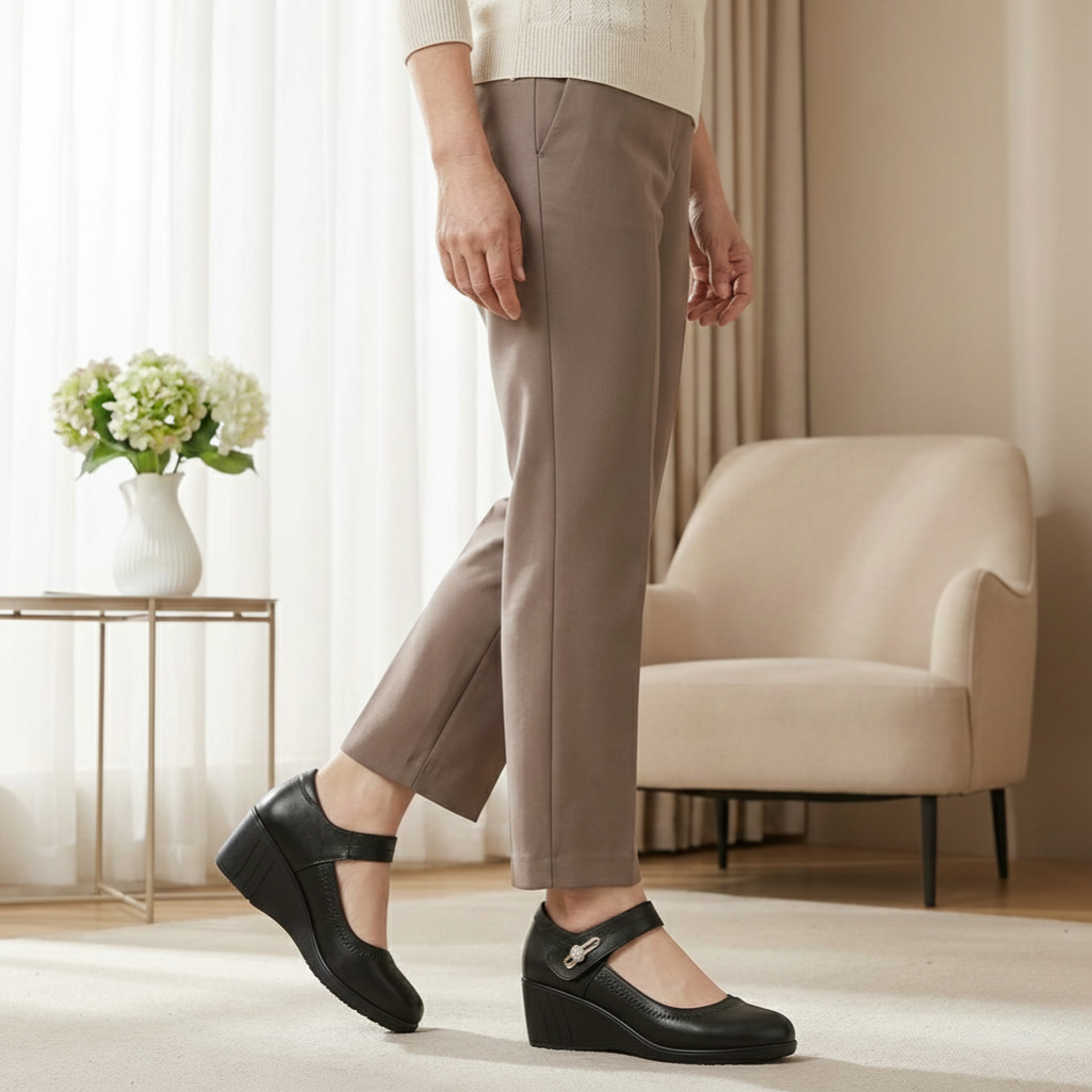 Elegante Komfortschuhe | Mittelhohe Absatzschuhe mit Anpassbarem Riemen | Atmungsaktives Design für Ganztägigen Komfort 1
