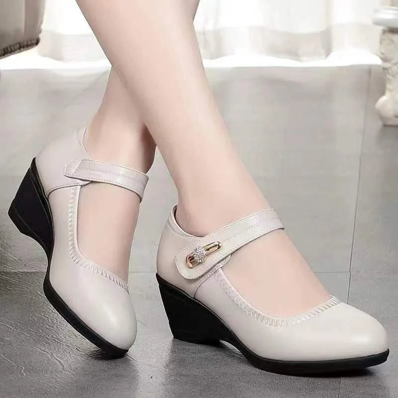 Elegante Komfortschuhe | Mittelhohe Absatzschuhe mit Anpassbarem Riemen | Atmungsaktives Design für Ganztägigen Komfort 5