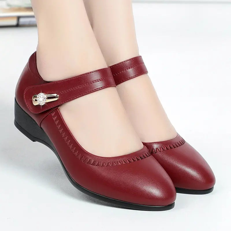 Elegante Komfortschuhe | Mittelhohe Absatzschuhe mit Anpassbarem Riemen | Atmungsaktives Design für Ganztägigen Komfort 7