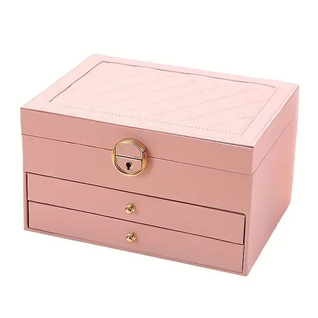 Elegante Schmuckschatulle | Mehrschichtiges Design aus Leder | Stilvolle Aufbewahrung für Ihren Schmuck 2