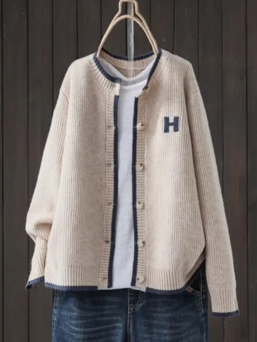 Elegante Strickjacke Damen | Klassischer Cardigan mit Übergrößen-Schnitt | Bequeme Strickjacke für Stil und Komfort 1