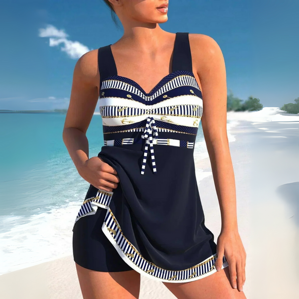 Eleganter Tankini für Damen mit Bauchkontrolle und verstellbaren Trägern | Stilvolles Badeoutfit für Komfort und Sicherheit