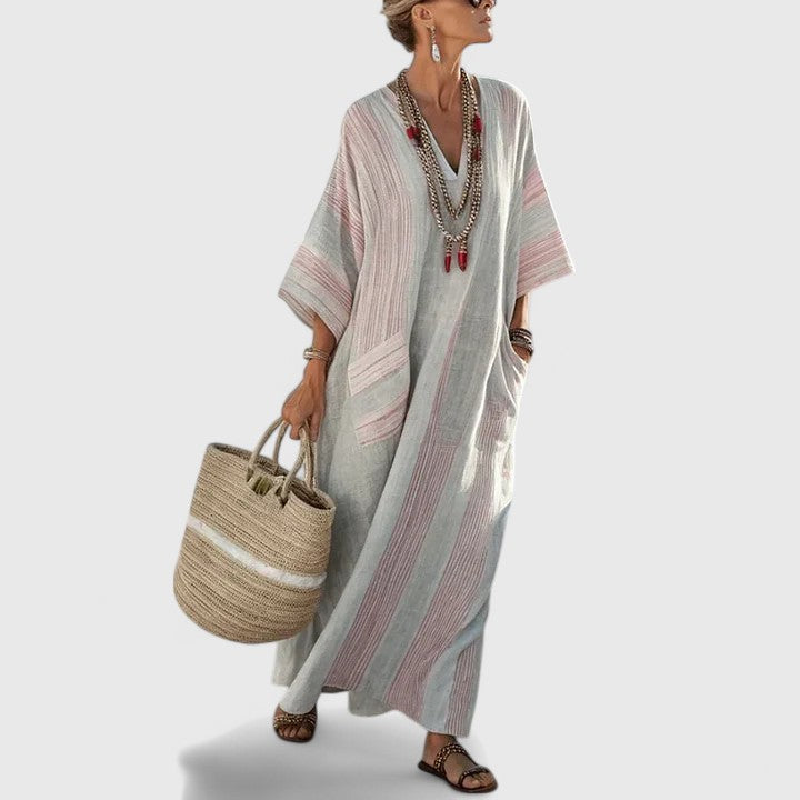 Maxikleid Damen Boho Luftig Sommer Freizeit