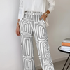 Elegantes Damen Büroset | Zweiteiliges Outfit mit Langarmhemd & Weitenhosen | Vielseitig für Stil und Komfort