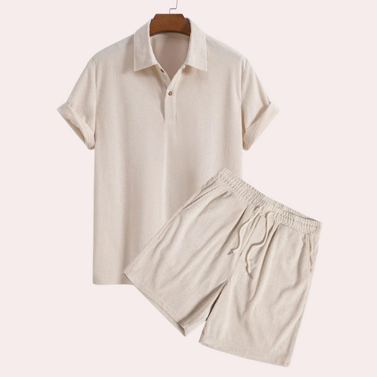 Elegantes Herren Samtset | Zweiteiliges Outfit mit Maßgeschneiderter Passform | Vielseitig für Stil und Komfort 0