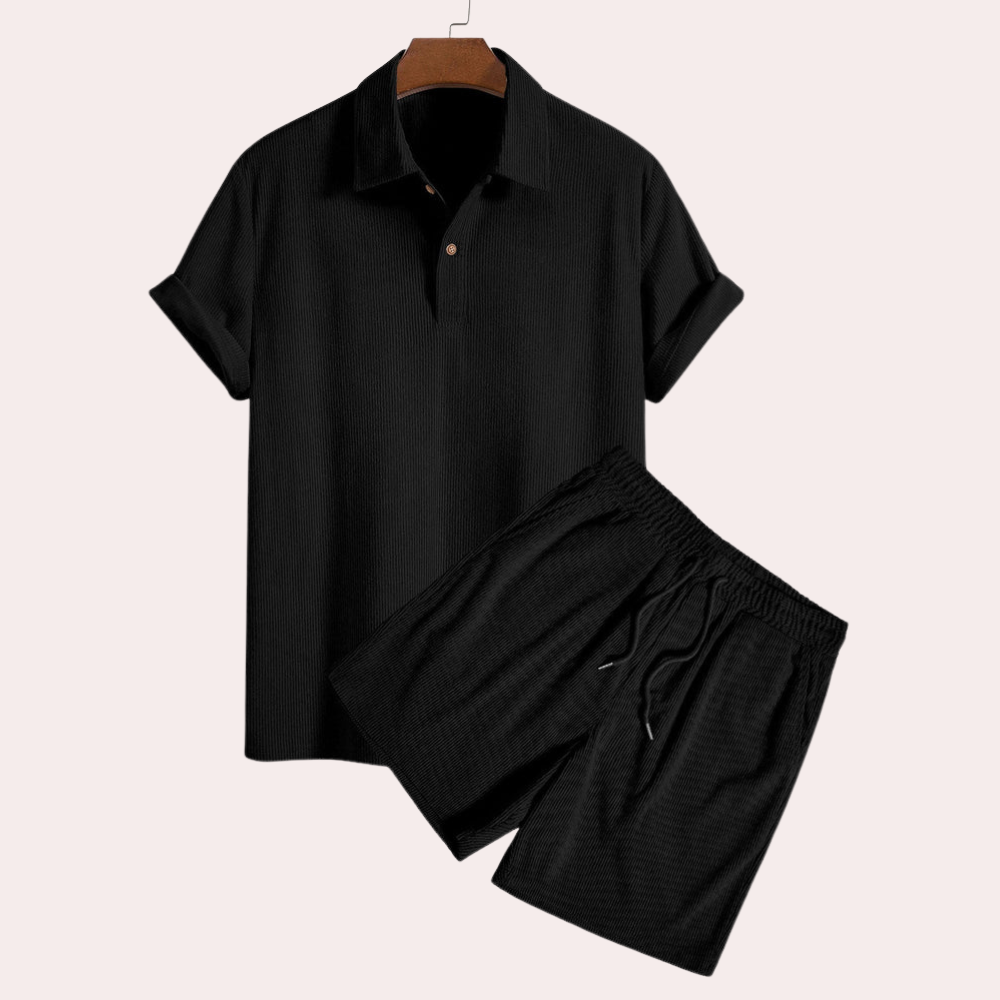 Elegantes Herren Samtset | Zweiteiliges Outfit mit Maßgeschneiderter Passform | Vielseitig für Stil und Komfort 1