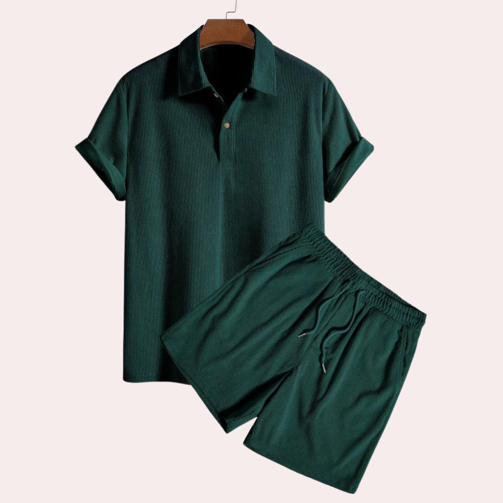 Elegantes Herren Samtset | Zweiteiliges Outfit mit Maßgeschneiderter Passform | Vielseitig für Stil und Komfort 2