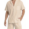 Elegantes Herren Set | Kurzarm-Hemd mit Klassischem Kragen & Shorts | Stilvolles Freizeitoutfit für Bequemen Tragekomfort