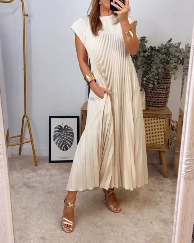 Elegantes Maxikleid | Ärmelloses Design mit Falten für Stil und Komfort | Perfekt für Sommer und Abendveranstaltungen 0