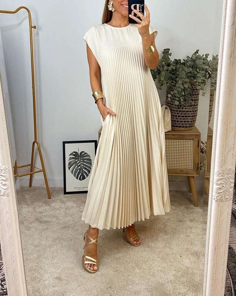 Elegantes Maxikleid | Ärmelloses Design mit Falten für Stil und Komfort | Perfekt für Sommer und Abendveranstaltungen 2