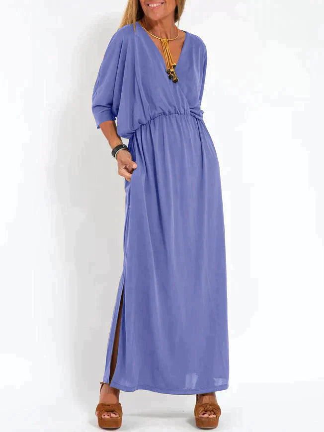 Elegantes Maxikleid | Schwarzes Kleid Lange mit Tiefem V-Ausschnitt | Zeitloser Stil für Jedes Event 2