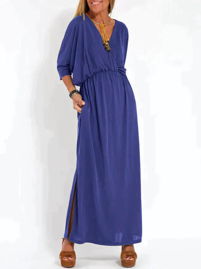 Elegantes Maxikleid | Schwarzes Kleid Lange mit Tiefem V-Ausschnitt | Zeitloser Stil für Jedes Event 3