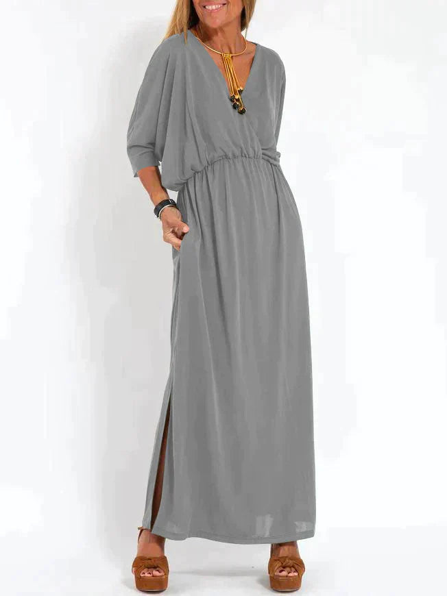 Elegantes Maxikleid | Schwarzes Kleid Lange mit Tiefem V-Ausschnitt | Zeitloser Stil für Jedes Event 4