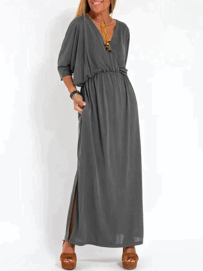 Elegantes Maxikleid | Schwarzes Kleid Lange mit Tiefem V-Ausschnitt | Zeitloser Stil für Jedes Event 5