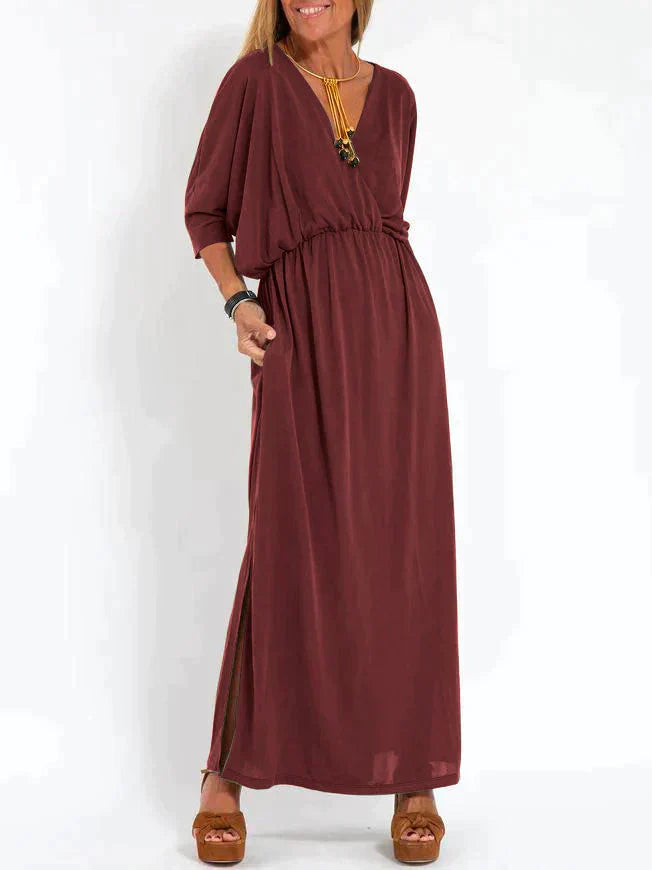 Elegantes Maxikleid | Schwarzes Kleid Lange mit Tiefem V-Ausschnitt | Zeitloser Stil für Jedes Event 6