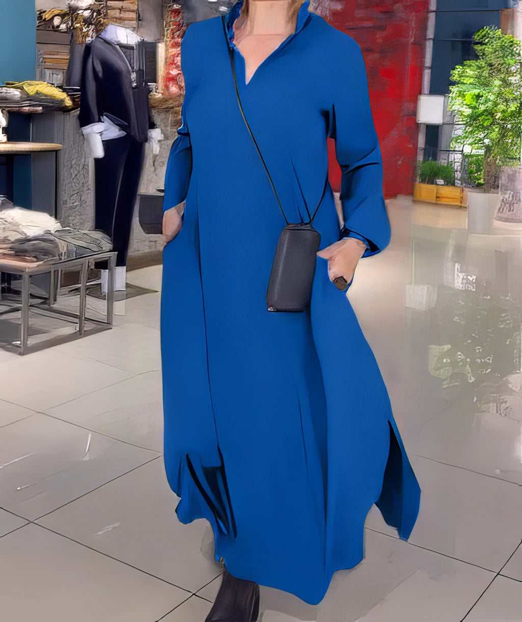 Elegantes Maxikleid für Damen | Stretch-Stoff mit Schlanker Silhouette | Vielseitig für Alltag und Feierlichkeiten 4