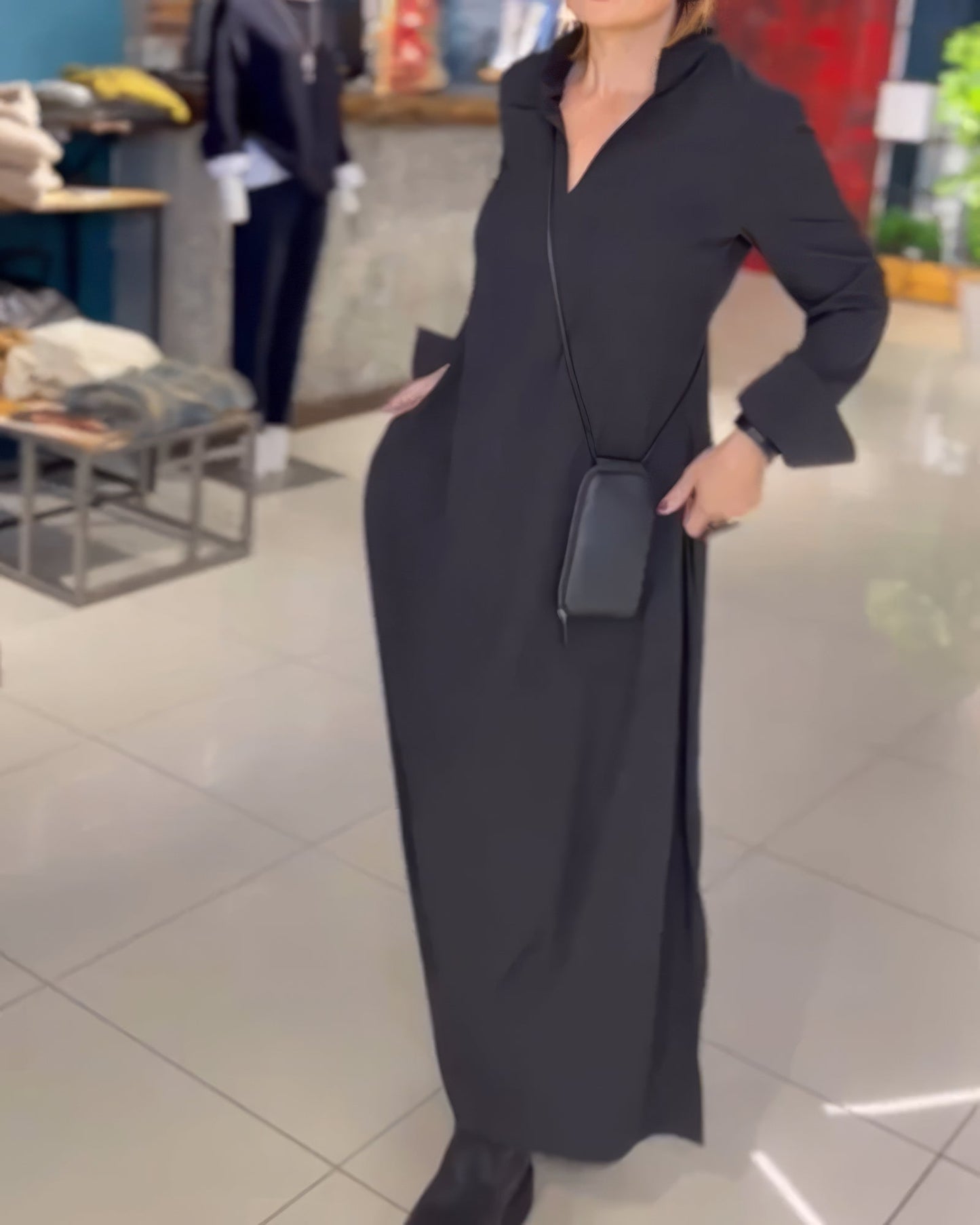 Elegantes Maxikleid für Damen | Stretch-Stoff mit Schlanker Silhouette | Vielseitig für Alltag und Feierlichkeiten 5