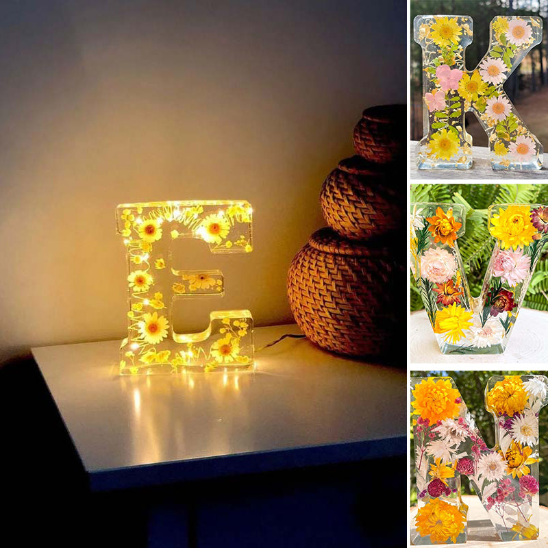 LED-Nachtlicht Deko Harz Blumen Wohnzimmer Gemütlich