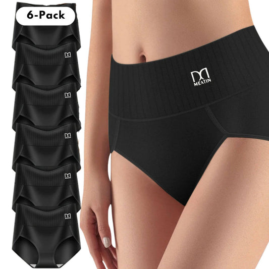 Culottes taille haute pour femme – lot de 6, sous-vêtements extensibles, confortables
