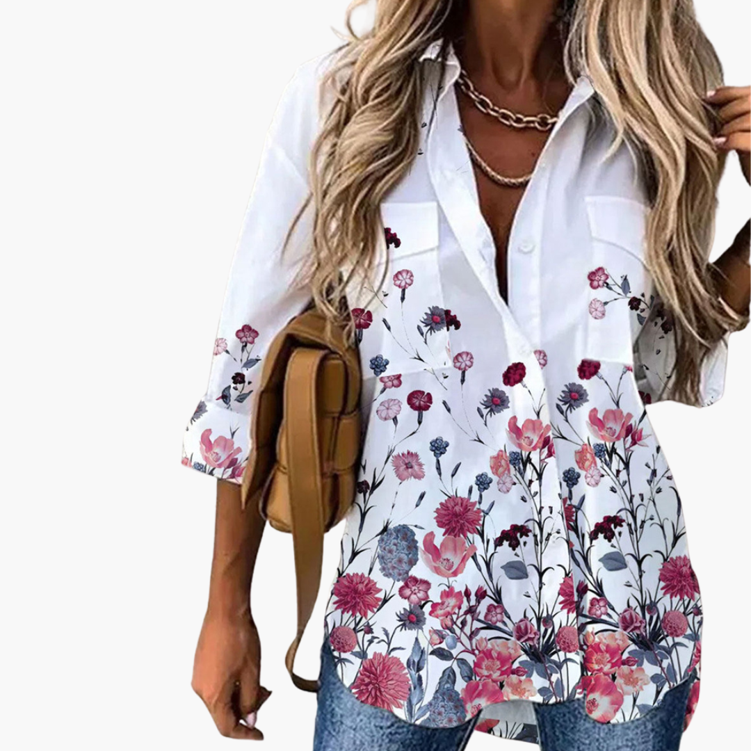 Fließendes Sommer-Top für Damen mit Butterfly Print in Elegantem Stil 2