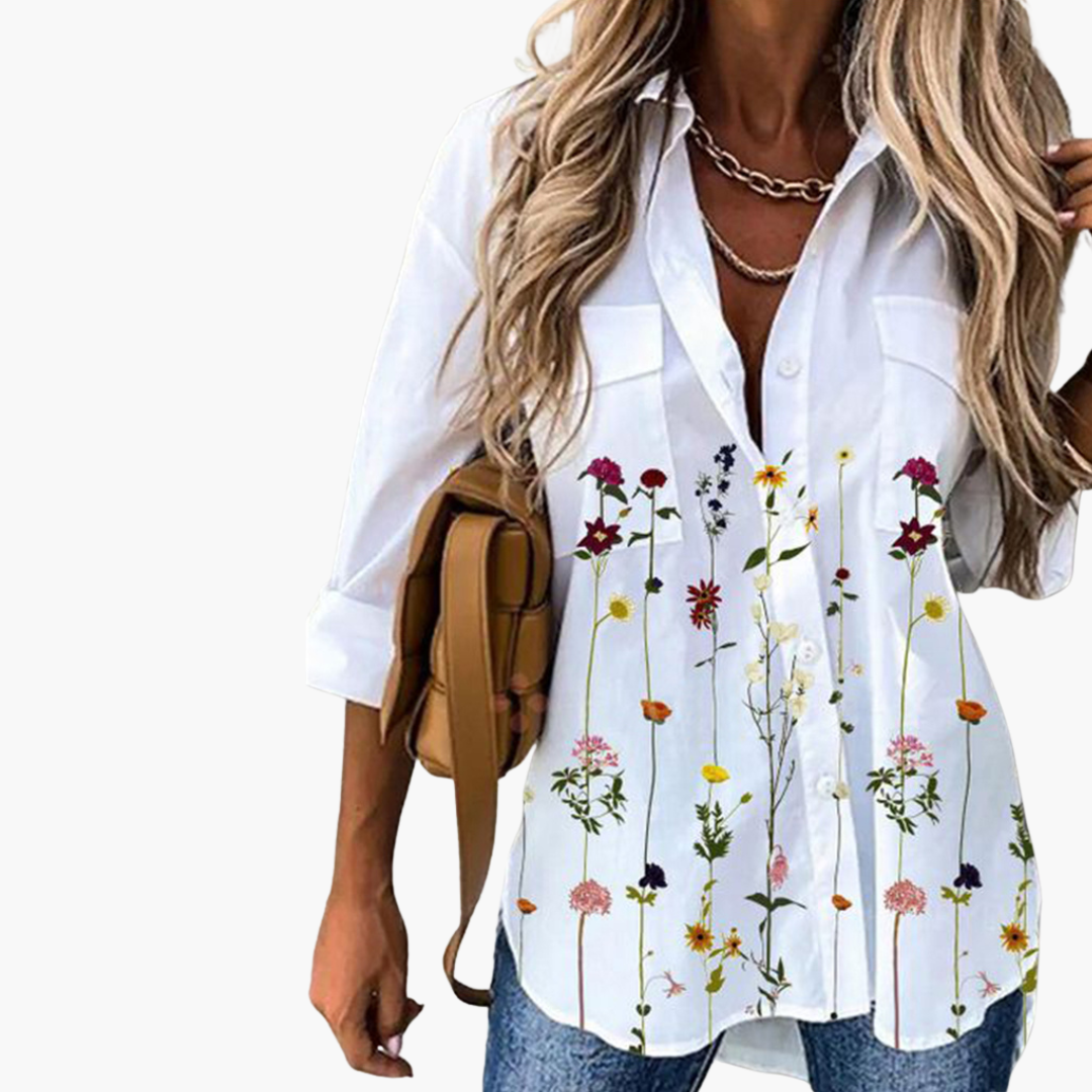Fließendes Sommer-Top für Damen mit Butterfly Print in Elegantem Stil 3