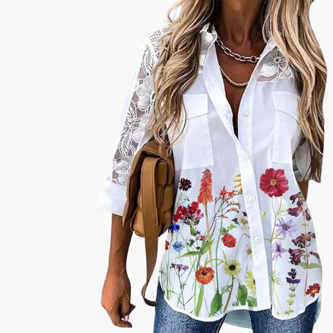 Fließendes Sommer-Top für Damen mit Butterfly Print in Elegantem Stil 4