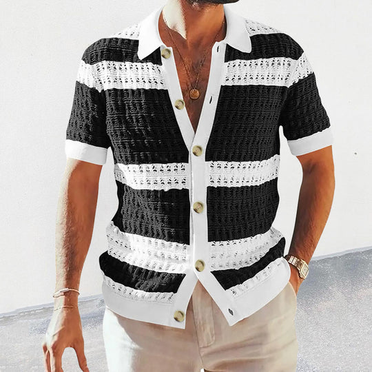 Gestricktes Herren Hemd mit Einzigartiger Textur | Bequem und Vielseitig für Jeden Anlass 0