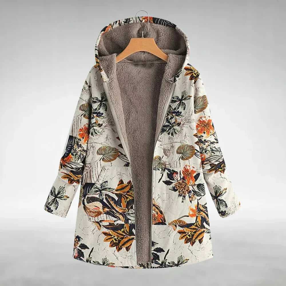 Sofia - Elegante Blumen-Fleecejacke