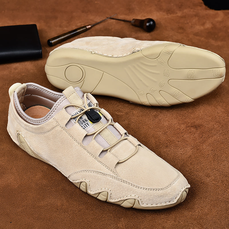 Herren Mokassins Freizeit Sportlicher Stil Grau Beige