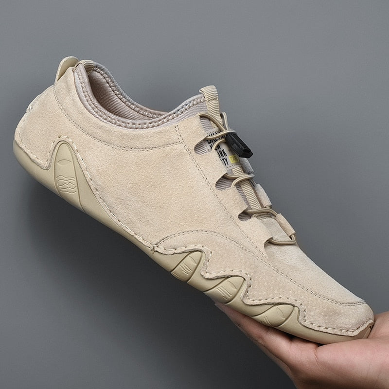 Herren Mokassins Freizeit Sportlicher Stil Grau Beige