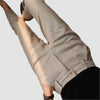Hose Herren Slim Fit Elegant Fischgrätmuster